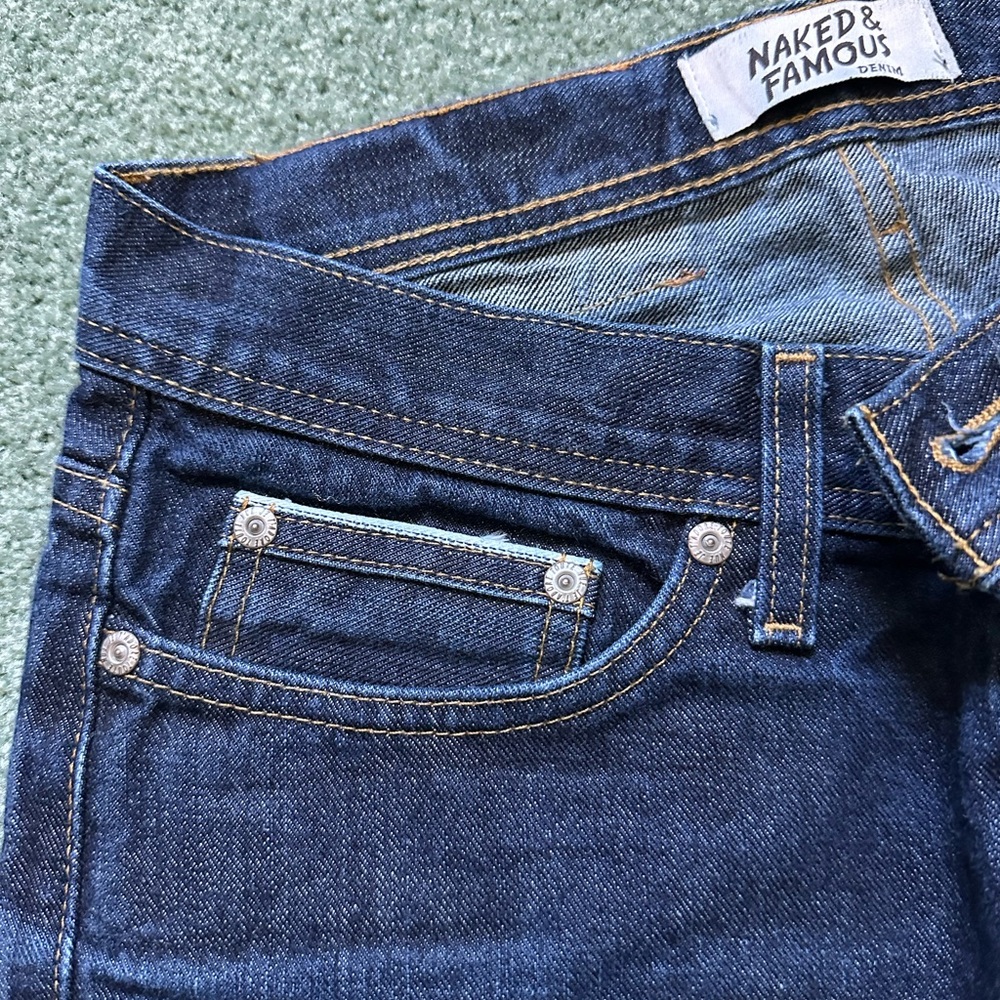 Men's Naked & Famous Weird Guy Left Hand Twill Selvedge Jeans Size 29x34